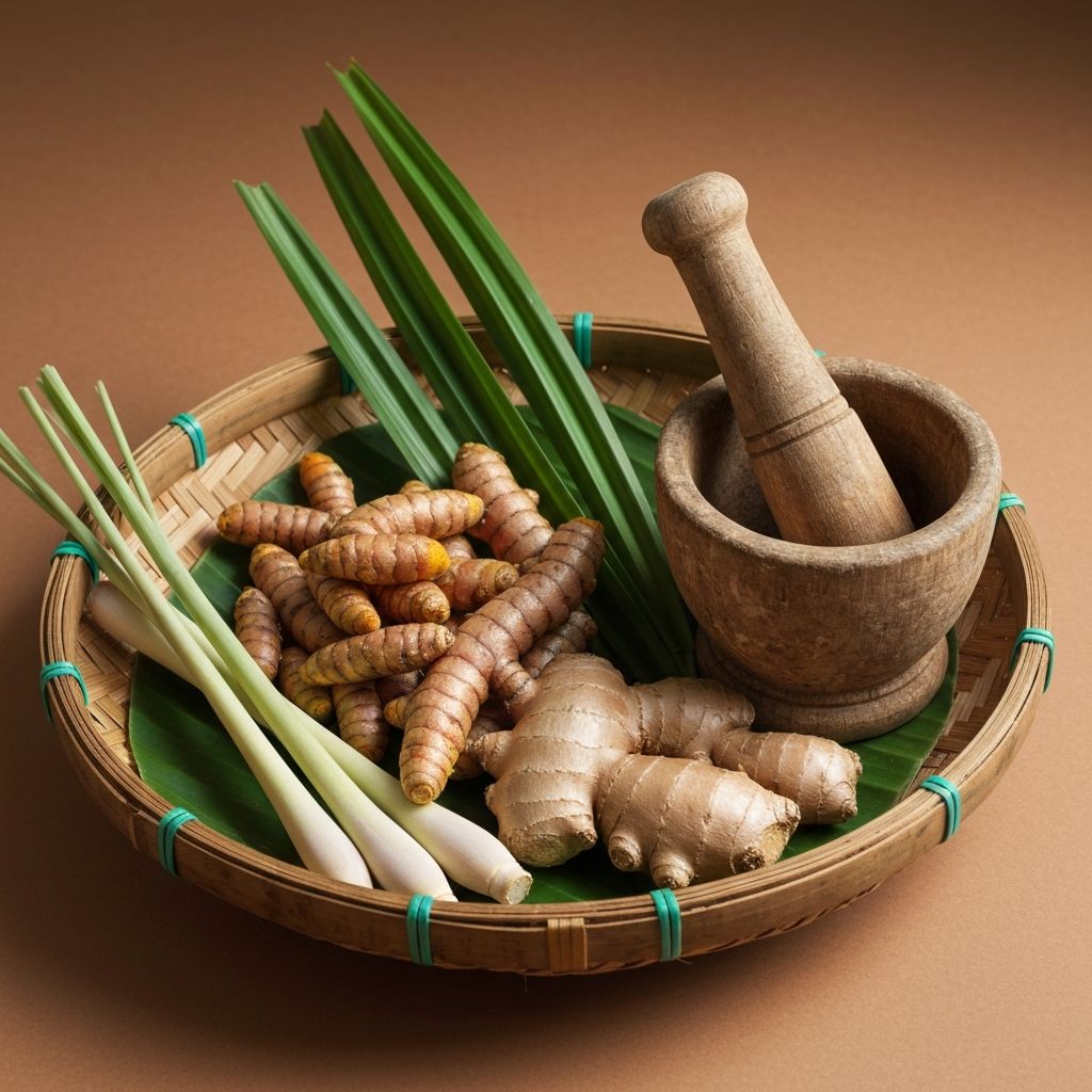 Traditional herbs and natural ingredients from various cultures