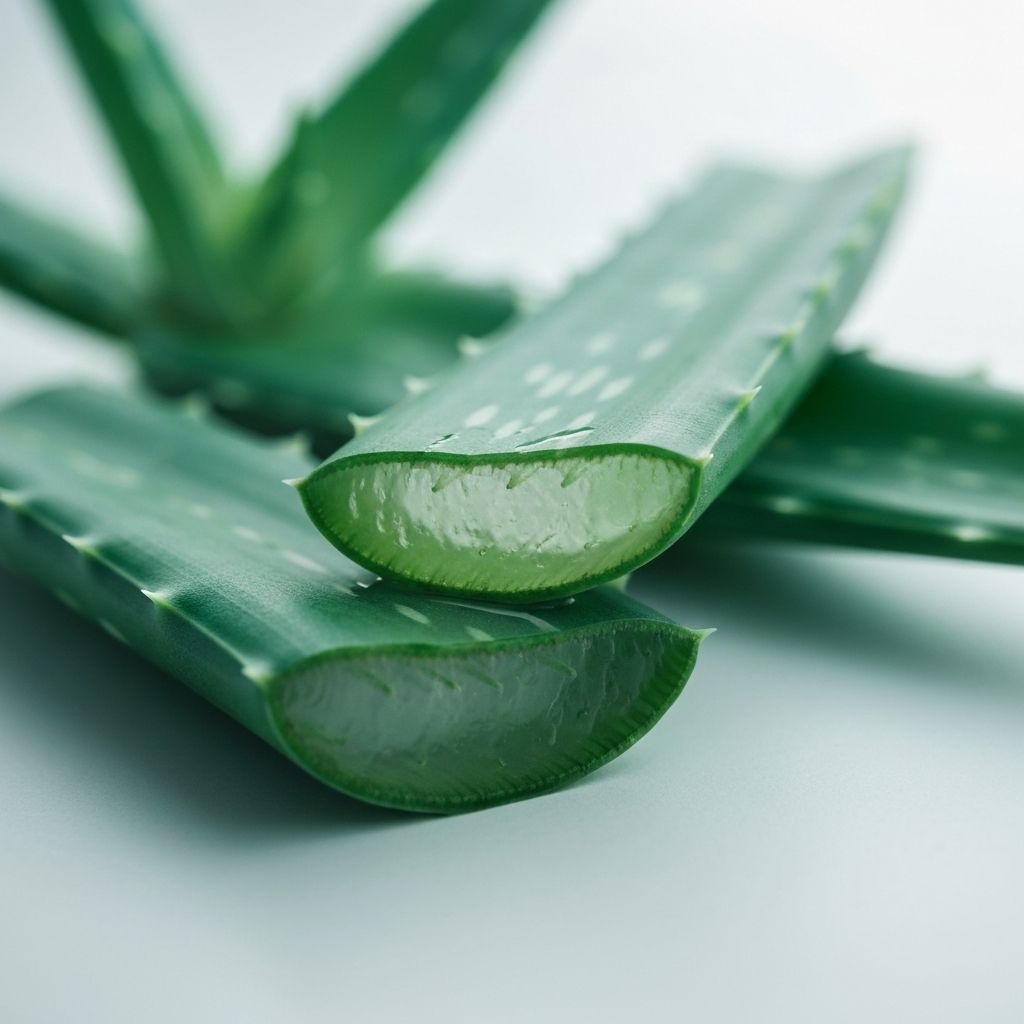 Aloe vera plant leaves