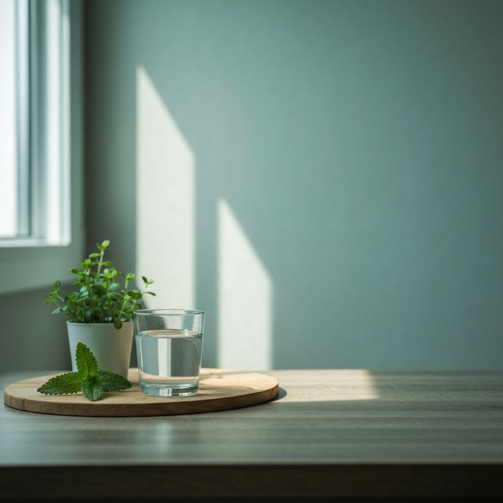 Morning routine concept with natural elements